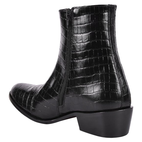 LIBERTYZENO Men's Black Croco  Boots - Picture 3 of 7